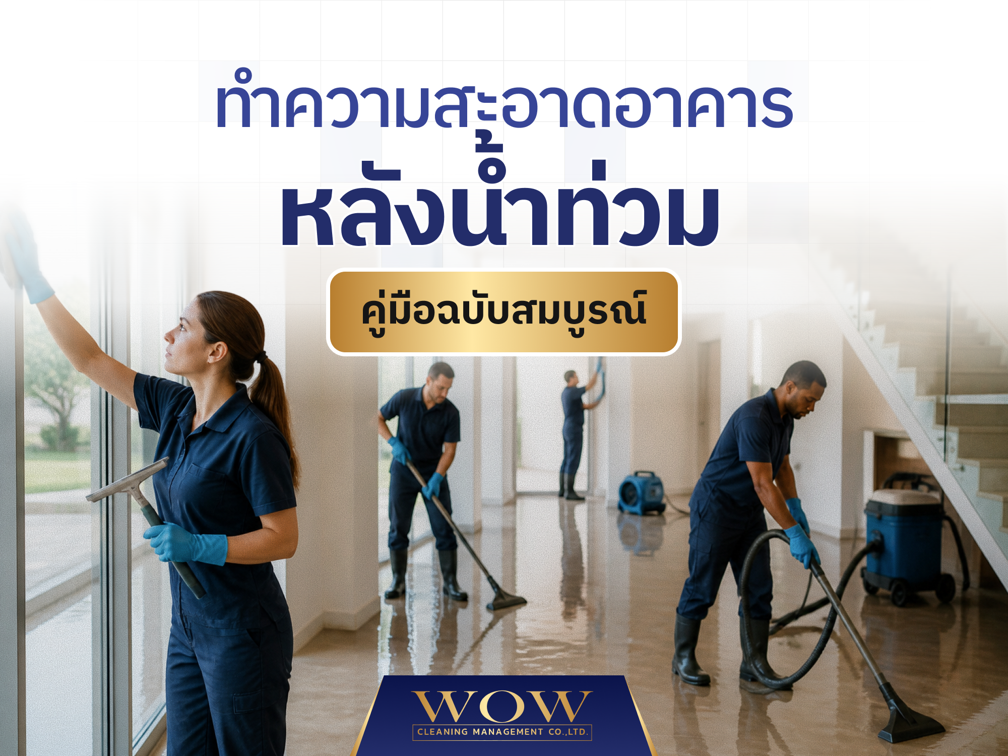 ทำความสะอาดหลังน้ำท่วม: คู่มือฉบับสมบูรณ์
