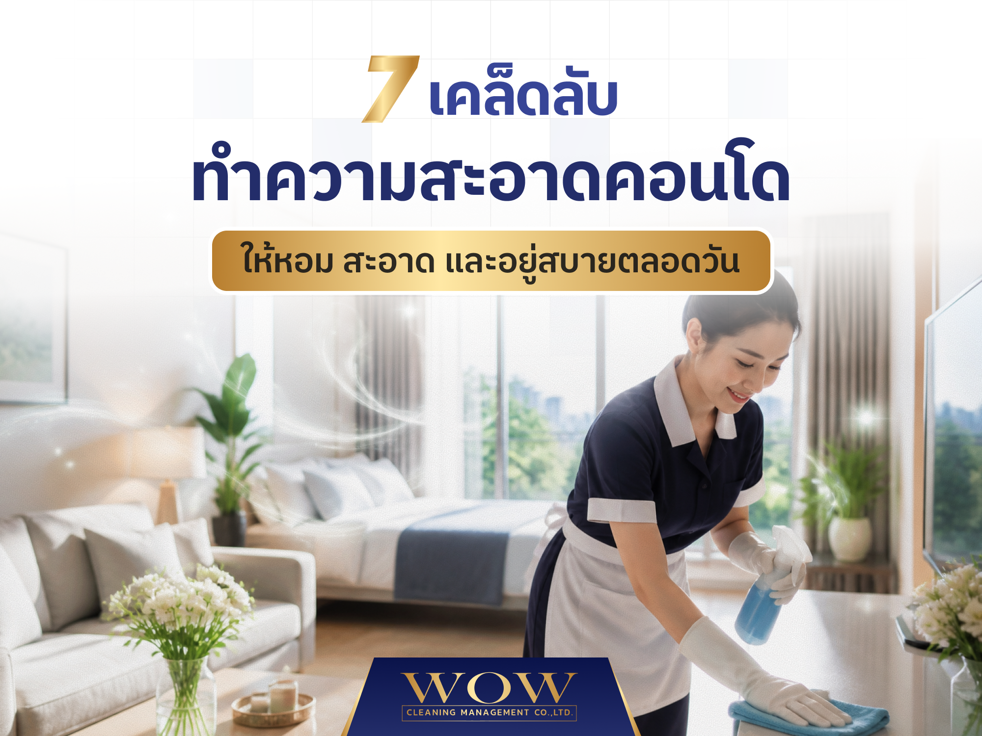 7 เคล็ดลับ ทำความสะอาดคอนโดให้หอม สะอาด และอยู่สบายตลอดวัน
